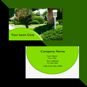 Lawn Mowing Landscaping Business Card