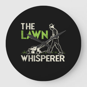 Lawn Mowing Large Clock