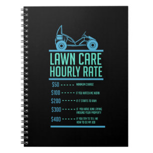 Lawn Mowing - Lawn Care Hourly Rate Notebook
