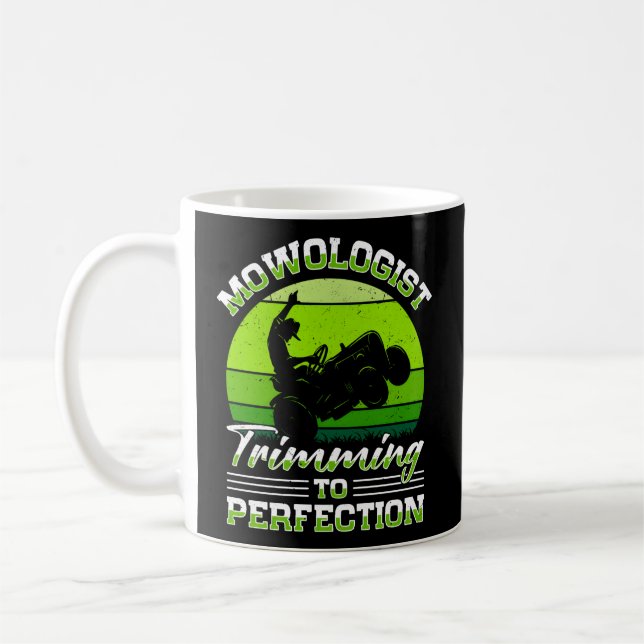 Lawn Mowing Lawn Mower Gardener Gardening Landscag Coffee Mug (Left)