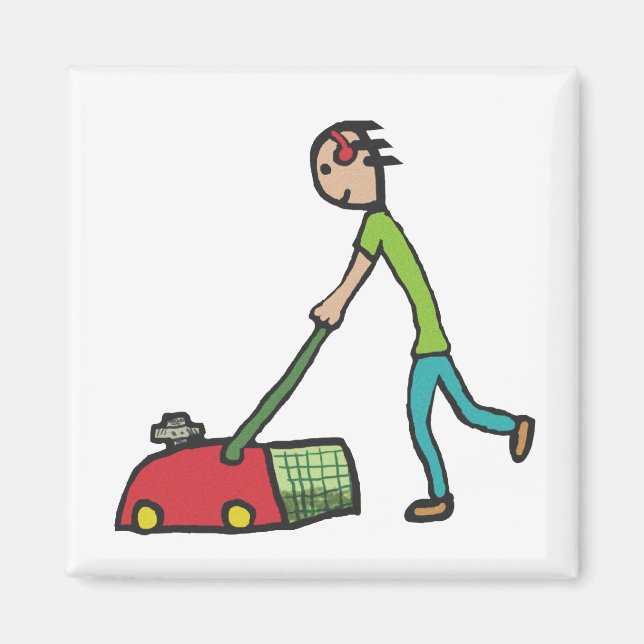 Lawn Mowing Magnet (Front)