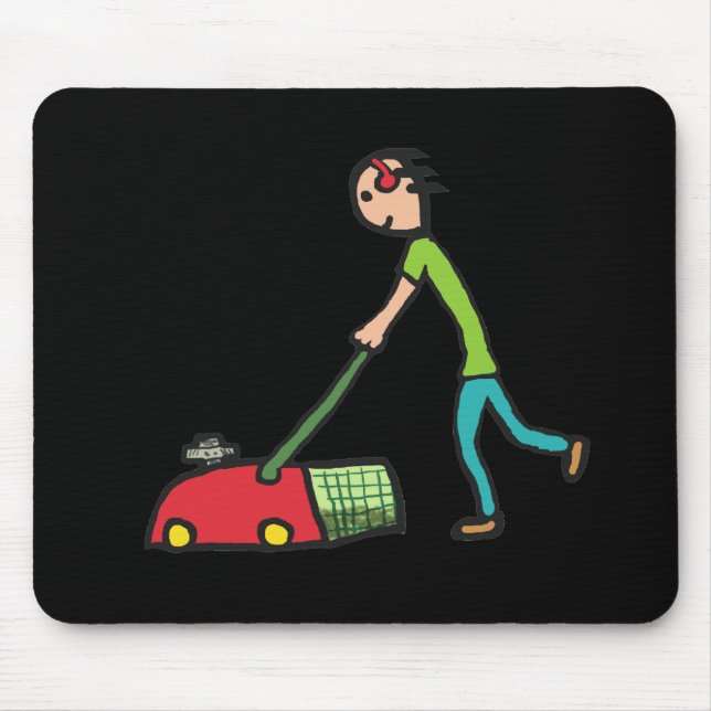 Lawn Mowing Mouse Mat (Front)