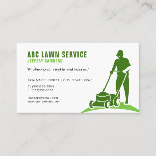 Lawn Mowing Service Business Card