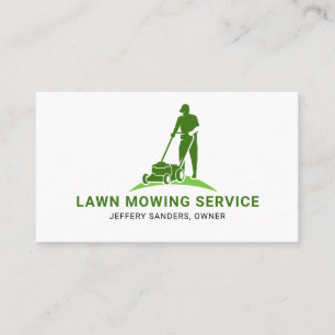 Lawn Mowing Service Business Card