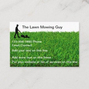 Lawn Mowing Service Classic Business Cards