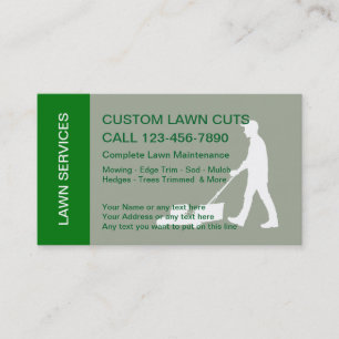 Lawn Mowing Services Business Card
