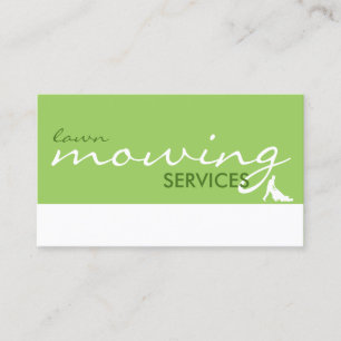 lawn mowing services (colour customisable) business card