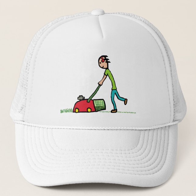 Lawn Mowing Trucker Hat (Front)