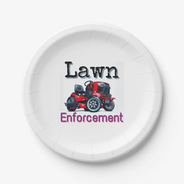 LAWN POLICE 005 PAPER PLATE (Front)