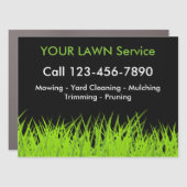 Lawn Service Advertising Car Sign (Front)