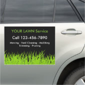 Lawn Service Advertising Car Sign (In Situ)