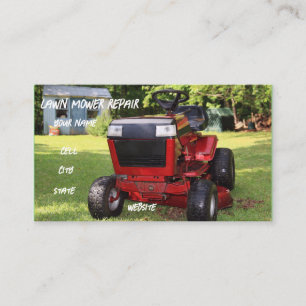 Lawn Service And mower Repair Business Card