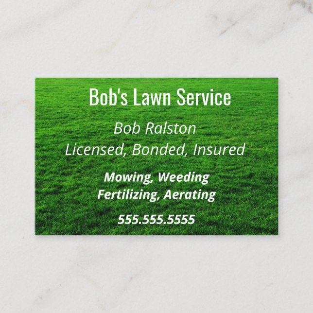 Lawn Service Business Card (Front)