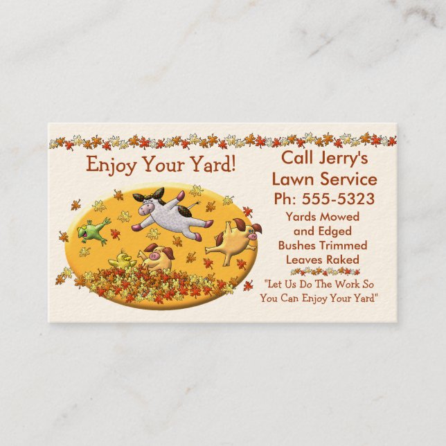 Lawn Service Business Card (Front)