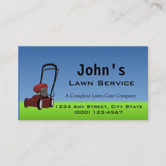 Lawn Service Business Card (Front)