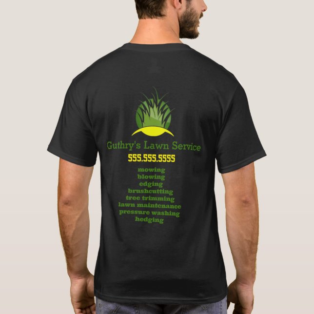 Lawn Service Company / Landscaping T-Shirt (Back)