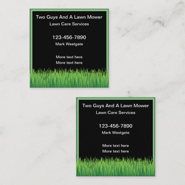Lawn Service Double Side Business Cards (Front/Back)