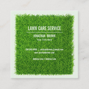 Lawn service garden square business card