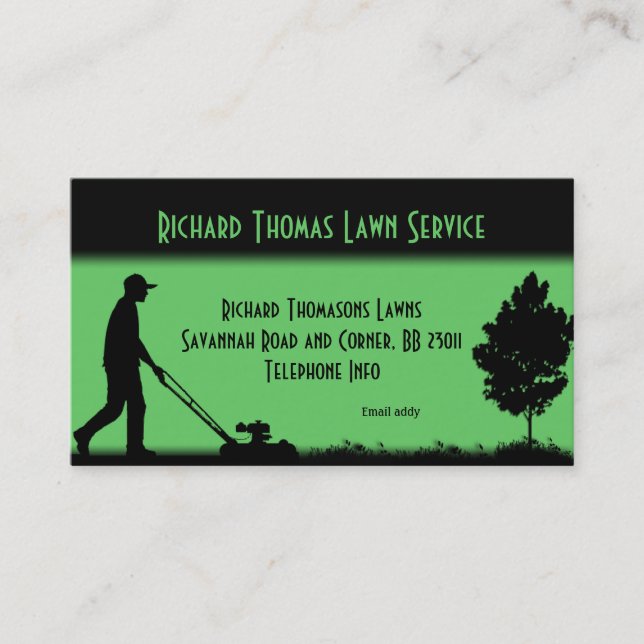 Lawn Service Landscape  Business Card (Front)