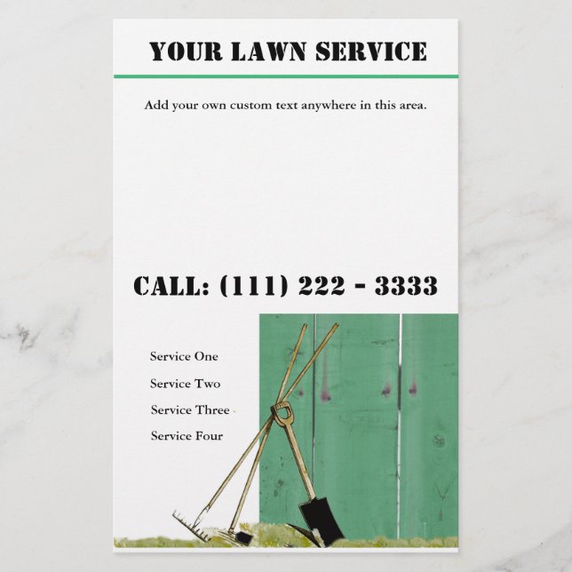 Lawn Service Landscaping Business Flyer (Front)