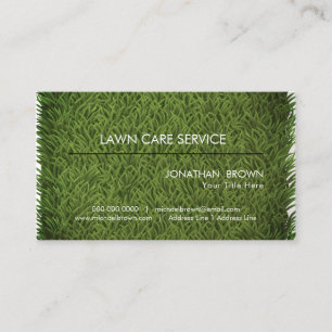 Lawn Service old grass Mowing Business Card