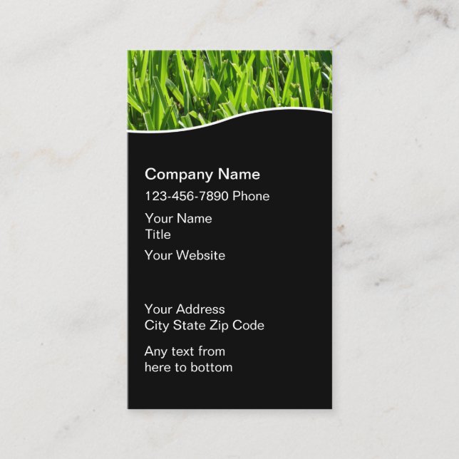 Lawn Service Service Vertical Business Cards (Front)
