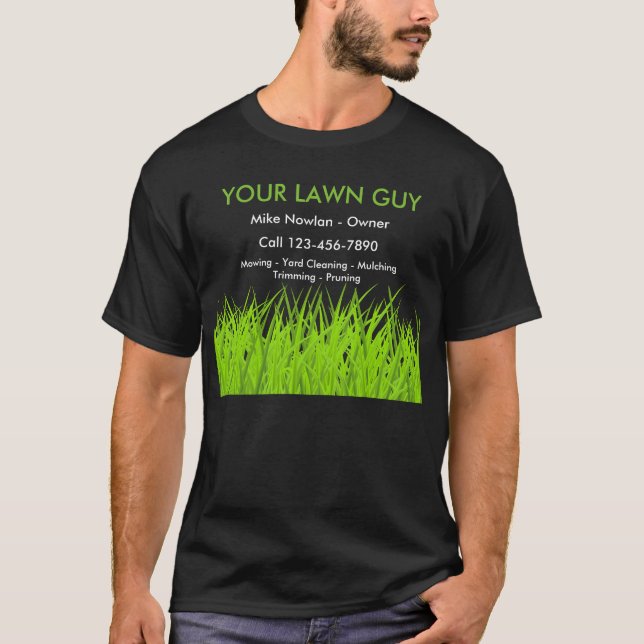 Lawn Service Simple Promotional  Work Shirts (Front)