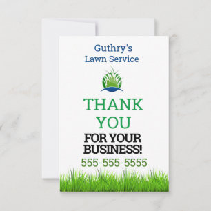 Lawn Service  Thank You Card