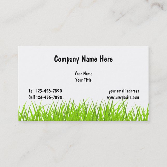 Lawn Services Business Cards (Front)