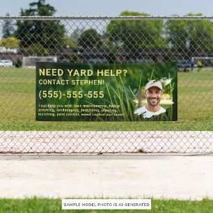 Lawn Services Custom Photo Landscaping Yard Care Banner
