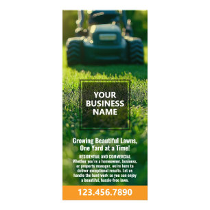 Lawn Services - Mowing, Edging Landscaping Rack Card