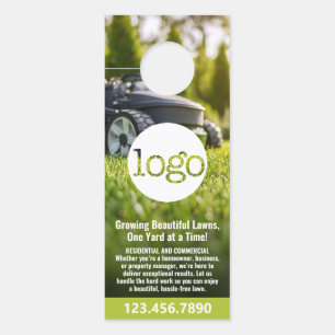 Lawn Services - Mowing, Edging, Maintenance Logo Door Hanger