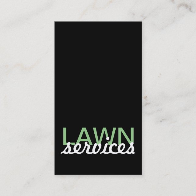 lawn services punch card (Front)