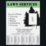 Lawn Services Tree Template Photo Tear Off Flyer<br><div class="desc">Modern Flyers for Lawn Services</div>