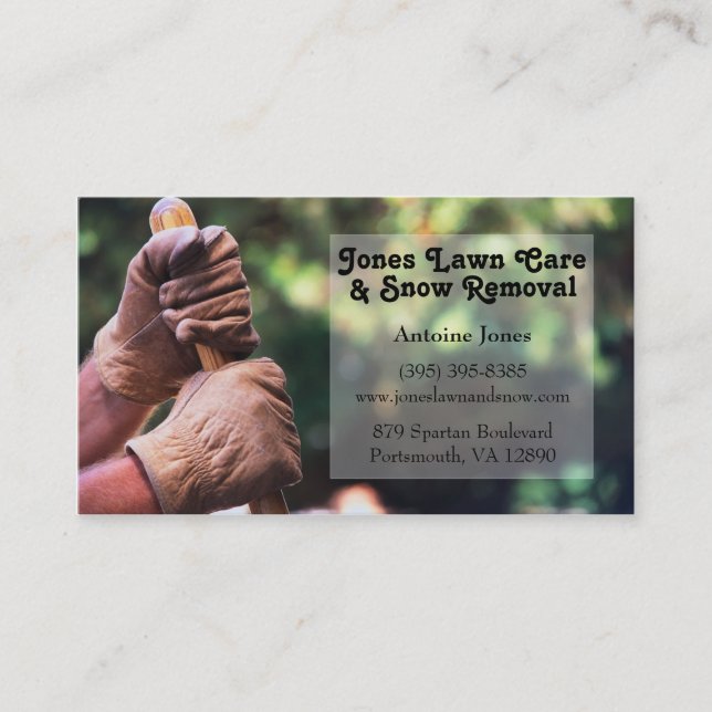 Lawn & Snow Business Cards (Front)