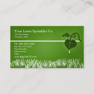 Lawn Sprinkler editable business card