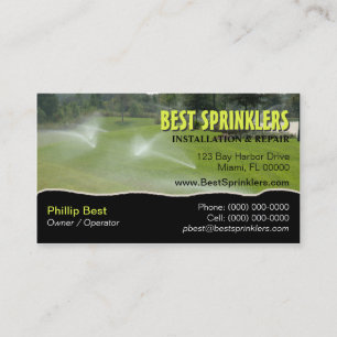 Lawn Sprinkler / Landscaping Business Card