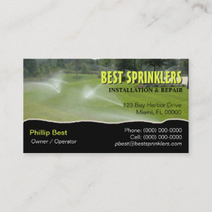 Lawn Sprinkler / Landscaping Business Card