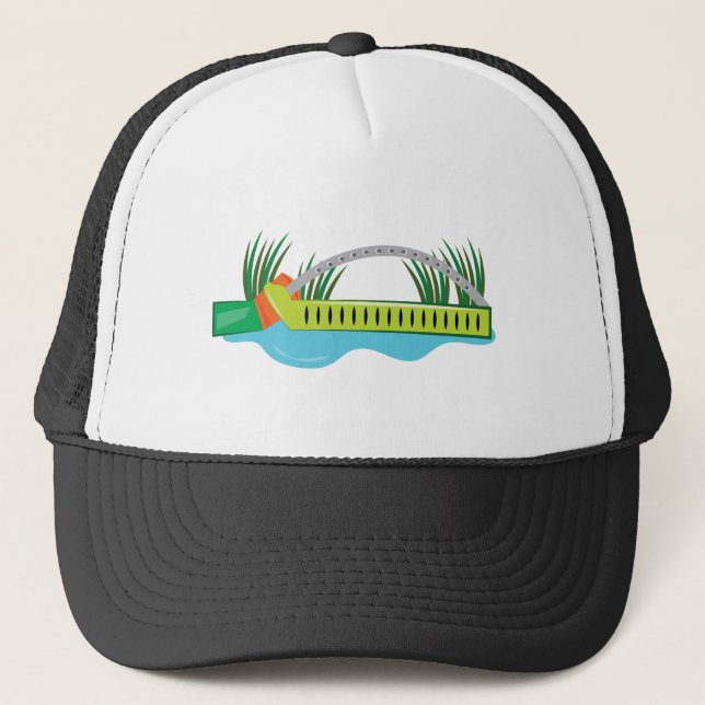 Lawn Sprinkler Trucker Hat (Front)