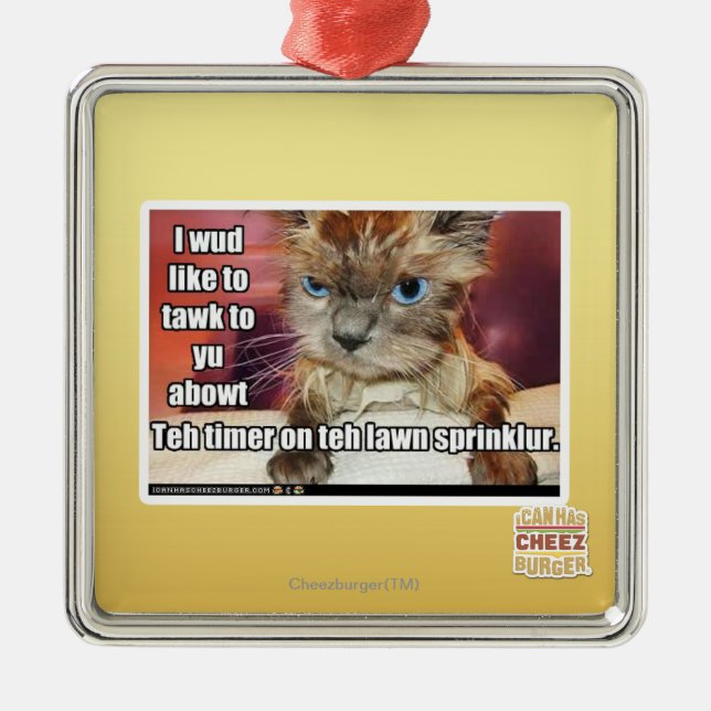 Lawn Sprinklur Timer Metal Tree Decoration (Front)