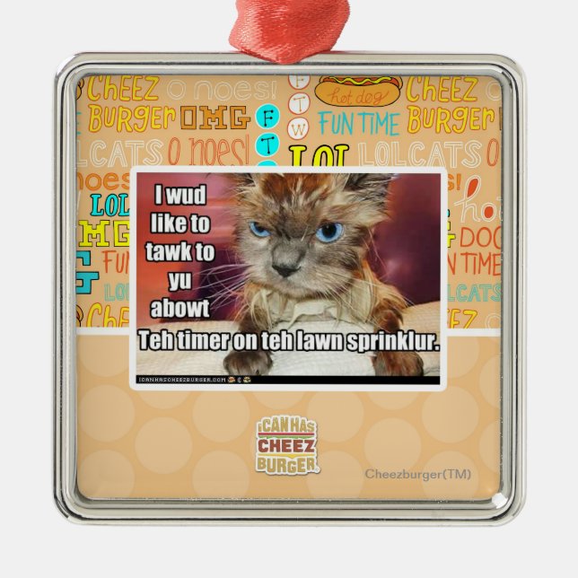 Lawn Sprinklur Timer Metal Tree Decoration (Front)