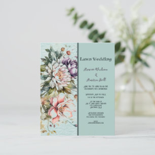 LAWN Teal and Purple Vintage Floral Wedding