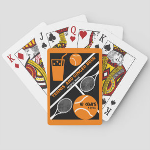 Lawn Tennis Player Graphic Art Playing Cards