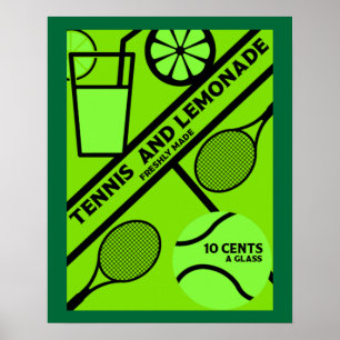 Lawn Tennis Player Graphic Art   Poster