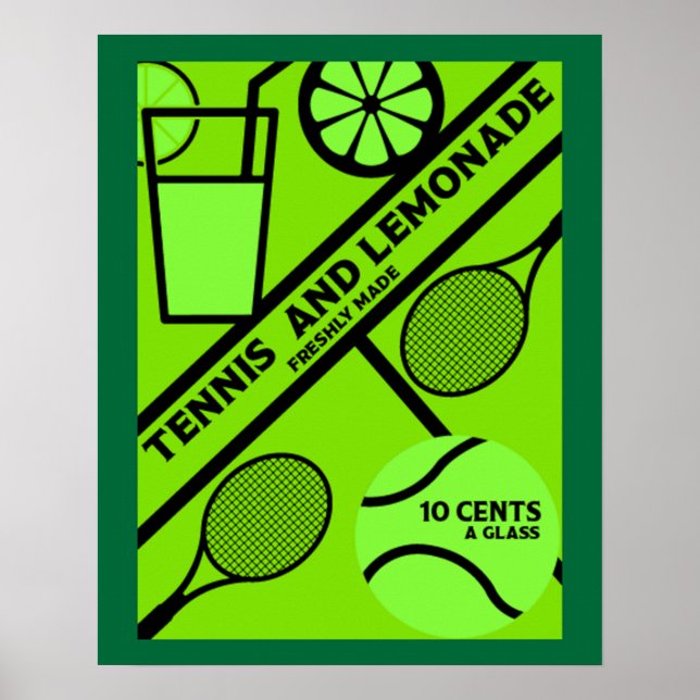 Lawn Tennis Player Graphic Art   Poster (Front)