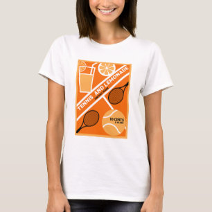 Lawn Tennis Player Graphic Art T-Shirt