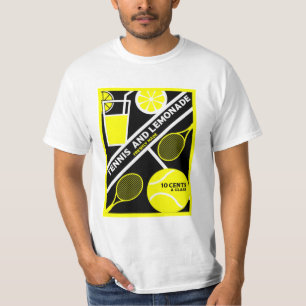 Lawn Tennis Player Graphic Art T-Shirt