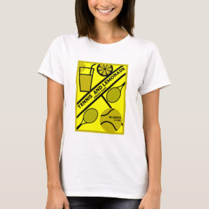 Lawn Tennis Player Graphic Art T-Shirt