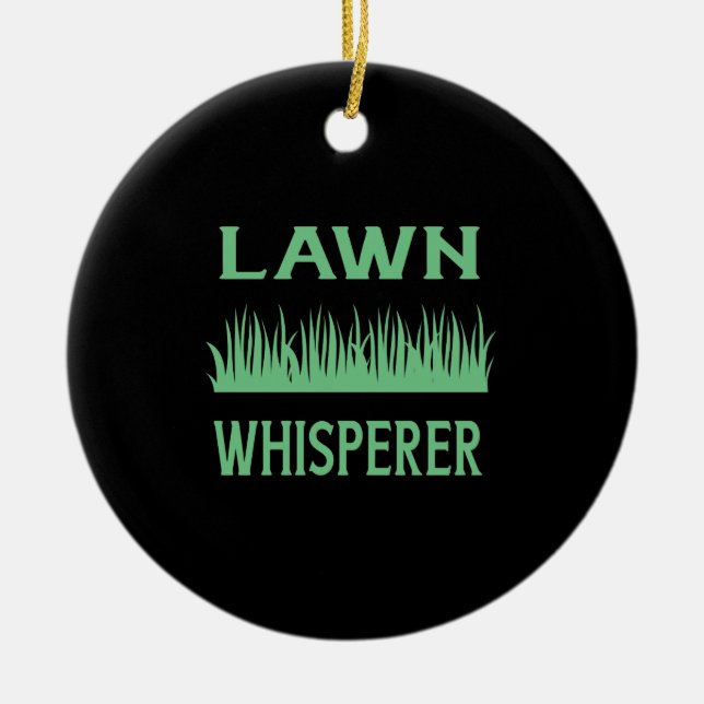 Lawn Whisperer Ceramic Tree Decoration (Front)