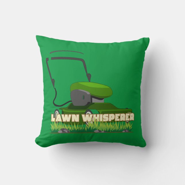 LAWN WHISPERER funny gardening gift                Cushion (Front)
